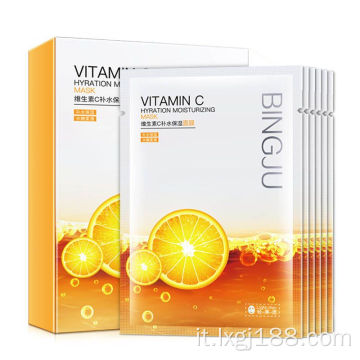 maschera viso vegana alla vitamina C idratante per il viso